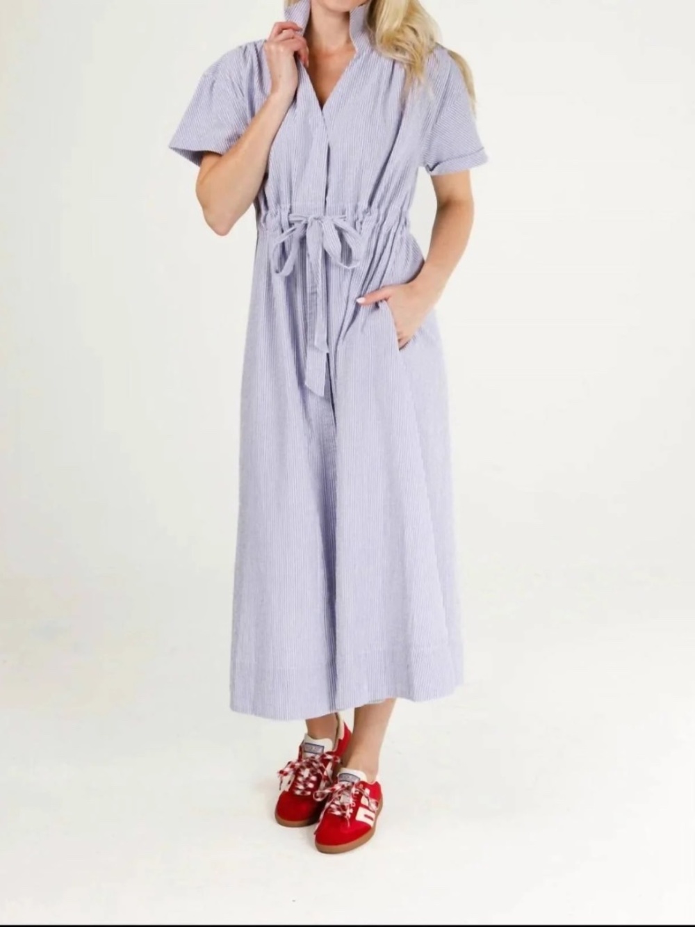 Bria Seersucker Maxi by Holly Shae Designs - M/L